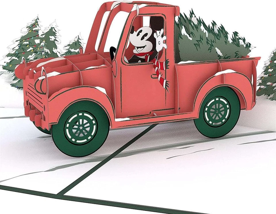 Lovepop Disney's Mickey Mouse Holiday Greetings Pop Up Card, 3D Card - Image 1 of 4