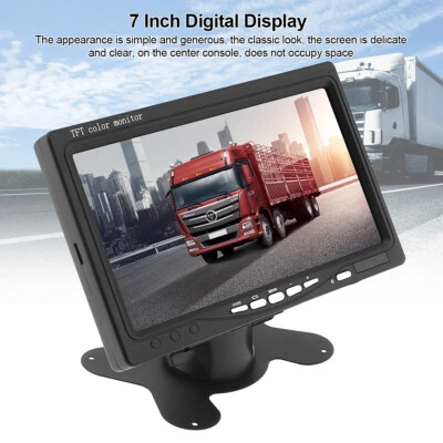 7'' TFT LCD Color Car Rear View Monitor 2-CH AV HDMI VGA Headrest Auto Monitor - Image 1 of 4