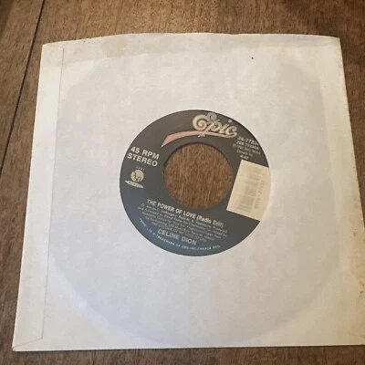 CELINE DION The Power Of Love /No Living Without Loving 45 Epic 36-77230 - Image 1 of 3