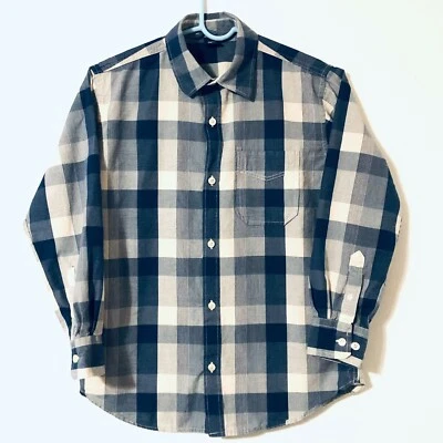 Gap Kids Blue Plaid Button Front Long Sleeve Shirt Boys Size L (10) - Image 1 of 4
