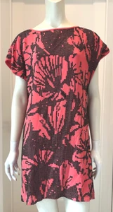 TIBI T-Shirt Dress Pink with Black Sequin Pattern Chest 36” Size 4 - Picture 1 of 10