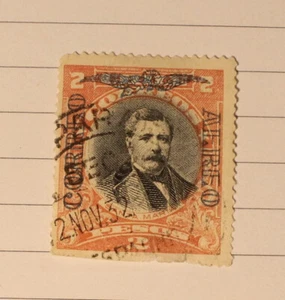 Chile 1928 2c Air Mail Overprint Postage Stamp - Picture 1 of 2