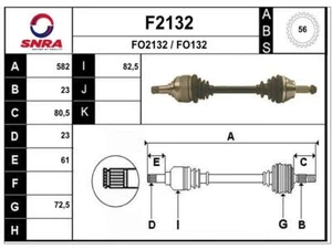 Eje de transmisión FORD FIESTA II III caja 1.0 1.1 delantero izquierdo transmisión manual NUEVO - Imagen 1 de 2