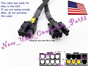 🔥 18" Asus ROG Thor 1200W 8-Pin to 6+2 Pin PCI-E Modular Power Cable - Picture 1 of 4