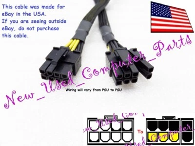 🔥 18" Asus ROG Thor 1200W 8-Pin to 6+2 Pin PCI-E Modular Power Cable - Image 1 of 4