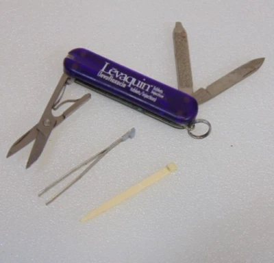 Victorinox Levaquin медицинский швейцарский армейский нож винтажный карман фиолетовый реклама - Изображение 1 из 4