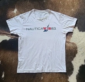 Vintage Nautica 83 T Shirt Medium White - Picture 1 of 6