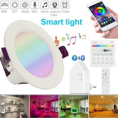 LED Einbaustrahler 5W 9W Bluetooth WIFI RGB Einbauleuchten Decken Spots Dimmbar - Bild 1 von 4