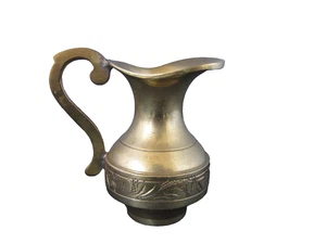 Vintage Hand Made Miniature Brass Vase Jug - Picture 1 of 5