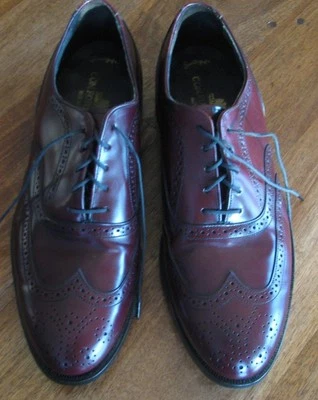 Stafford Men's Comfort Plus Size 12 E/C Burgundy Wingtip Shoes Vintage USA made - Image 1 of 4