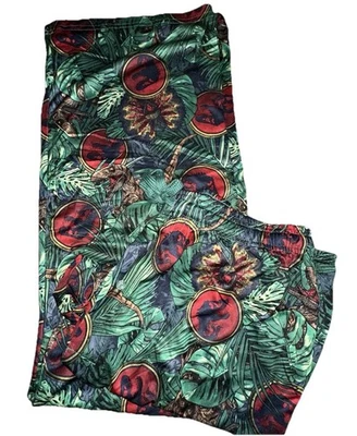 Pantalones de dormir para hombre JURASSIC World Graphic pijama ropa de salón talla 2X (44-46) NUEVO Foto 1 de 4