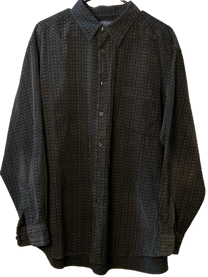 Crazy Horse Mens XL Lightly Felted Black Button Up Shirt Preppy Cowboy Y2K - Image 1 of 4