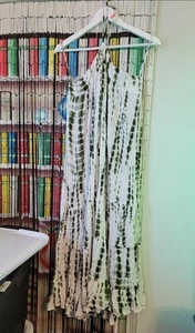 EUC Earthbound Trading Co Batik Boho Hippie weiß grün Kleid Rock beide XL - Bild 1 von 4