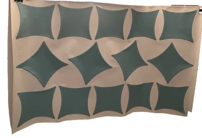 Juego de 14 calcomanías de pared Pottery Barn Teen con plantilla de diamante tamaño 9,5"x9,5" cada forma Foto 1 de 4