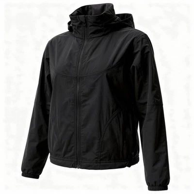 Chaqueta ligera con capucha Lululemon para mujer 12 negra W4BR5S Glyde repelente al agua Foto 1 de 4