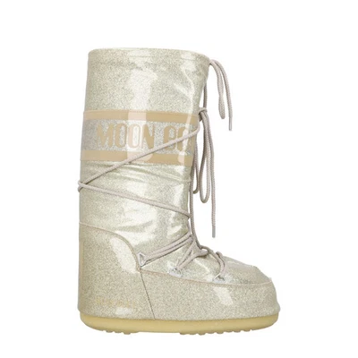 MOON BOOT Womens Icon Glitter Ankle Padded Snow Boots PU Rubber UK 6-7.5 RRP 255 - Image 1 of 4