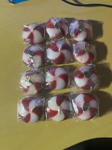 Set of 12 Peppermint Candy Floating candles FREE SHIPPING! - Picture 1 of 1
