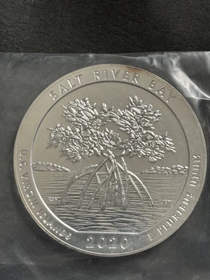 2020 5oz ATB America the Beautiful Salt River Bay silver bullion coin - Image 1 of 2