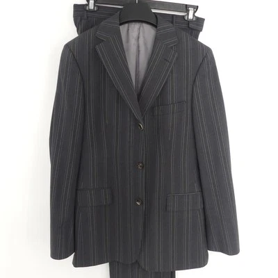 Hugo Boss Rossellini Movie US 2-Piece Bold Stripe Wool Suit Gray 38R 32x35 - Image 1 of 4