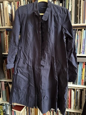 Marithe Francois Girbaud Black Cotton/Linen Shirt dress It44 US 12 - Image 1 of 4
