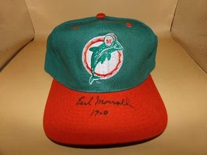 EARL MORRALL SIGNED HAT MIAMI DOLPHINS 1972/17-0 RIP! - Picture 1 of 1
