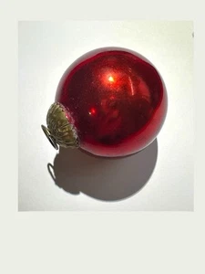 Antique German Kugel Red Glass Old Christmas Ornament Decorative Original - Picture 1 of 6