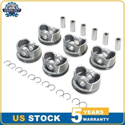 Комплект поршней и колец A2720304017 A2720301018 для Mercedes-Benz E280 3,0 л V6 6 шт. - Изображение 1 из 4