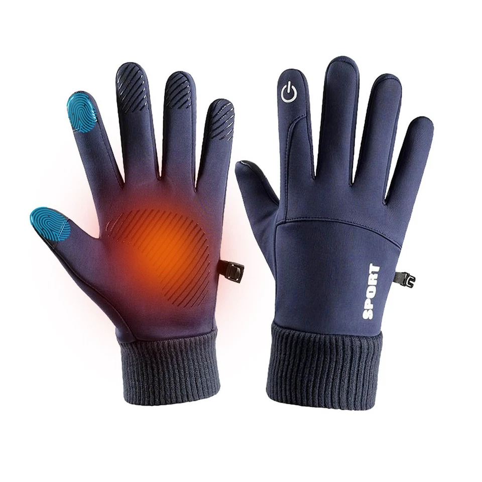 Guantes térmicos impermeables a prueba de viento, guantes de invierno con pantalla táctil para frío extremo Foto 1 de 4