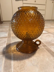 Vintage Hobnail Hurricane Lamp Globe Taper Candle Chamber Stick - Picture 1 of 11