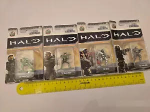 4 HALO NANO METALFIGS BRAND NEW Die-Cast Metal Figure Lot Master Chief Emile Atr - Picture 1 of 6