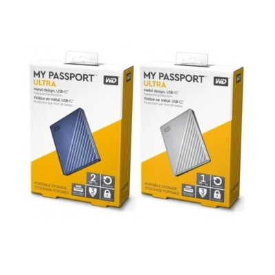 Western Digital My Passport Ultra 1TB 2TB 4TB 5TB External Portable Hard Disk WD - Image 1 of 4