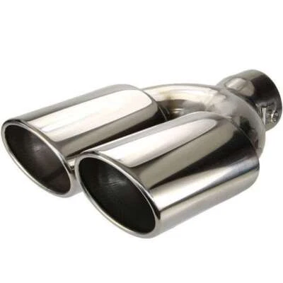 EDELSTAHL Auspuffblende Endrohr Massiv Oval Duplex 215 x 175mm UNIVERSAL - Bild 1 von 4