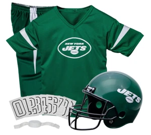 New York Jets Kids NFL 5pc Deluxe Football Uniform Set Large - Picture 1 of 14