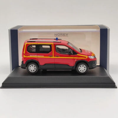 Norev 1/43 Peugeot Rifter Secours Medical Red Diecast Models Car Christmas Gift - Image 1 of 4
