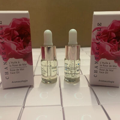 2 Chantecaille L'Huile a la Rose de Mai Face Oil Sample 2x .14oz =.28oz NIB - Image 1 of 2