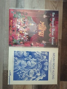 Muppets Sheet Music THE MUPPET SHOW THEME & MOVIN' RIGHT ALONG 2 PIECE SET - Picture 1 of 2