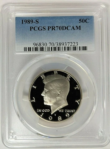 1989-S 50C Clad Kennedy PCGS PR 70 DCAM = SKU 7223 = Cover