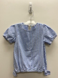 Crew Cuts SIZE 6/7 White Blue Stripe Girl's Dress - Picture 1 of 1