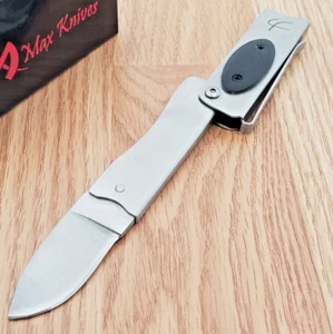 Fred Perrin Le Pititri Folding Knife 1.88" 440C Steel Blade Stainless Handle - Picture 1 of 10