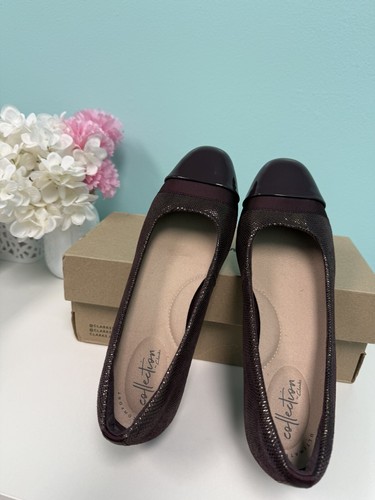 clarks collezione juliet monte ballerine colore bordeaux taglia 7 5