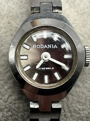 Rodania Ladies Watch Manual Wind Works 18MM 6.25" Vintage Cocktail E96 - Image 1 of 4