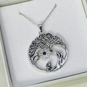 Colgante de amatista liebre de plata esterlina 925 joyería regalo en caja - Imagen 1 de 7