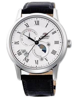 ORIENT Classic SUN & MOON RN-AK0005S Mechanical Automatic Men Watch New in Box - Image 1 of 3