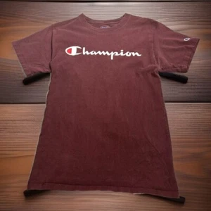 Champion Shirt Youth Small Maroon Tee Crew Neck Short Sleeve Athletic Wear - Picture 1 of 9