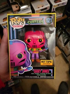 Funko Pop! Teenage Mutant Ninja Turtles (Blacklight) Casey Jones #121 Hot Topic - Picture 1 of 6