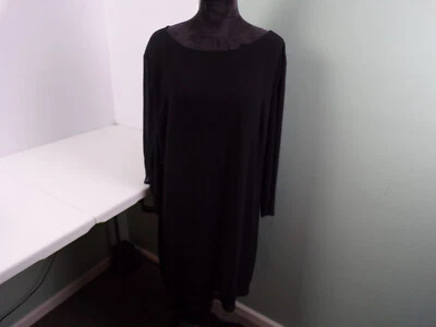 Dress GRACE KARIN Womens Plus Size 2XL Black 3/4 Slit Sheer Sleeve Above Knee - Image 1 of 4