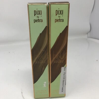 PIXI by Petra H2O Skintint Foundation Tinted Face Gel Cocoa 1.2 fl Oz Lot Of 2 - Image 1 of 4