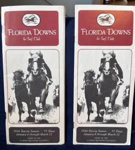 Vintage Florida Downs Turf Club Horse Racing Programs March 17, 1966 (2) - Picture 1 of 13
