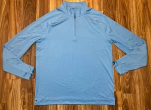 Rhone Sweatshirt Mens Large Blue 1/4 Zip Performance Golf Lightweight Pullover - Picture 1 of 13