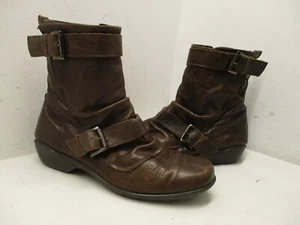 Romika Brown Leather Zip Ankle Comfort Boots Womens Size 40 EUR - Picture 1 of 9